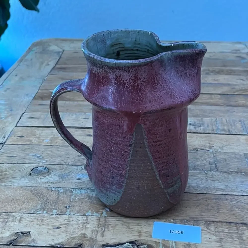 Studio Art Pottery Stoneware Pitcher 7.5